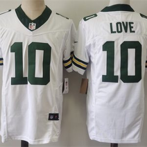 Green Bay Packers #10 Jordan Love White Vapor 2024 F.U.S.E. Limited Stitched Jersey
