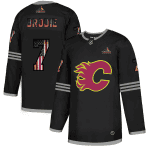 Calgary Flames #7 T.J. Brodie 2020 Grey USA Flag Stitched Jersey