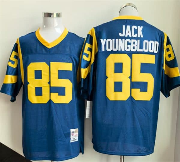 Los Angeles Rams #85 Jack Youngblood Royal Throwback Football Stitched Jersey