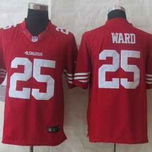 49ers #25 Jimmie Ward Red Team Color Stitched Limited Nike Jersey