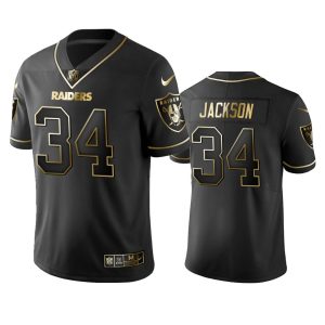 Raiders #34 Bo Jackson Black 2019 Golden Edition Limited Stitched Jersey