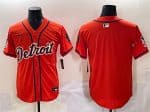 Detroit Tigers Blank Orange With Patch Vapor Premier Limited Stitched Jersey