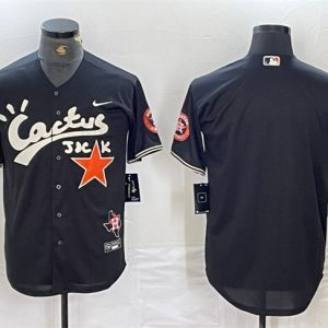 Houston Astros Blank Black Cactus Jack Vapor Premier Limited Stitched Jersey