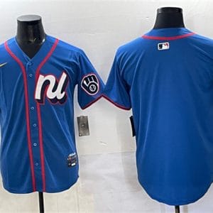 Milwaukee Brewers Blank Blue 2025 All-Star Edition Limited Stitched Jersey
