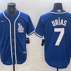 Los Angeles Dodgers #7 Julio Ur¨ªas Blue Cool Base Stitched Jersey