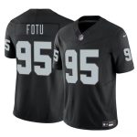 Las Vegas Raiders #95 Leki Fotu Black 2025 F.U.S.E. Vapor Stitched Jersey