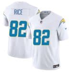 Los Angeles Chargers #82 Brenden Rice White 2024 Draft F.U.S.E. Vapor Limited Stitched Jersey