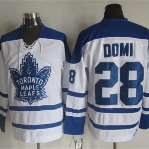 Maple Leafs #28 Tie Domi White CCM Throwback Winter Classic Stitched Jersey