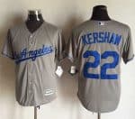 Dodgers #22 Clayton Kershaw Grey New Cool Base Stitched Jersey