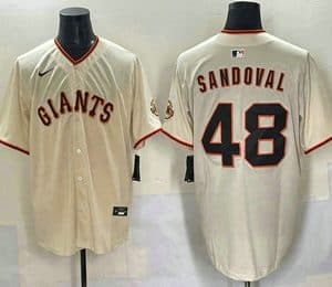 San Francisco Giants #48 Pablo Sandoval Cream Limited Stitched Jersey