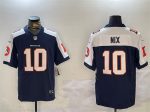 Denver Broncos #10 Bo Nix Navy 2024 F.U.S.E. V2 Throwback Vapor Limited Alternate Stitched Jersey