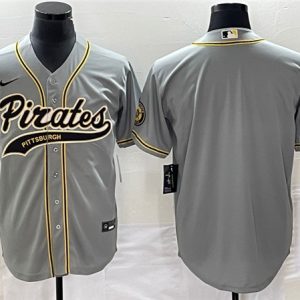 Pittsburgh Pirates Blank Gray Cool Base Stitched Jersey