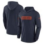 Chicago Bears Navy Sideline Performance Hoodie
