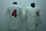 Mitchell And Ness White Sox #4 Luke Appling Stitched Cream Throwback Jersey