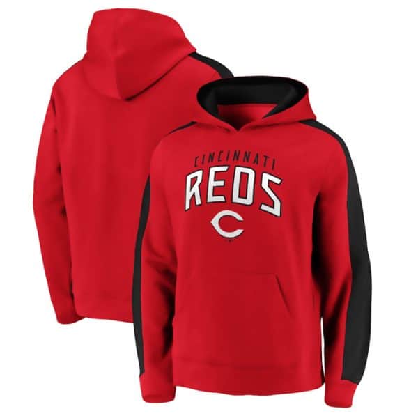Cincinnati Reds Red Game Time Arch Pullover Hoodie Pullover Hoodie