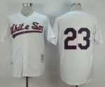 Mitchell And Ness 1990 White Sox #23 Robin Ventura White Throwback Stitched Jersey