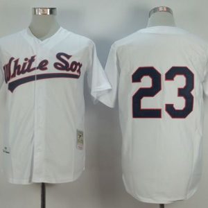 Mitchell And Ness 1990 White Sox #23 Robin Ventura White Throwback Stitched Jersey