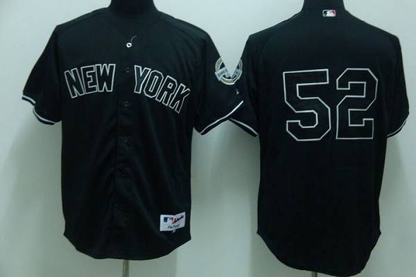 Yankees #52 C.C. Sabathia Stitched Black Jersey