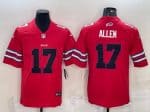 Buffalo Bills #17 Josh Allen Red Black Stitched Football Jersey