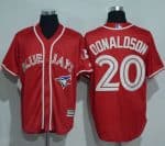 Blue Jays #20 Josh Donaldson Red New Cool Base Canada Day Stitched Jersey
