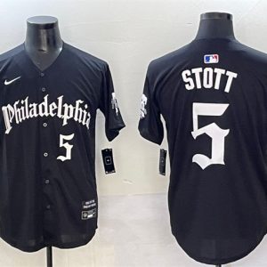 Philadelphia Phillies #5 Bryson Stott Black Gothic Vapor Limited Stitched Jersey