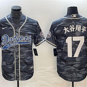 Los Angeles Dodgers #17 ´ó¹ÈÏèÆ½ Gray Camo Cool Base With Patch Stitched Jersey