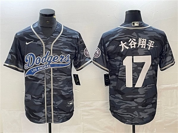 Los Angeles Dodgers #17 ´ó¹ÈÏèÆ½ Gray Camo Cool Base With Patch Stitched Jersey