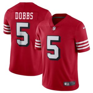 San Francisco 49ers #5 Josh Dobbs New Red Vapor Untouchable Limited Stitched Jersey