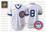 Mitchell And Ness Cubs #8 Andre Dawson Stitched White Wite Blue Strip Throwback Jersey