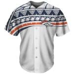 Denver Broncos White Baseball Jersey