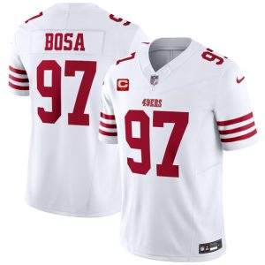 San Francisco 49ers #97 Nick Bosa White 2023 F.U.S.E. With 1-Star C Patch Vapor Untouchable Limited Stitched Jersey