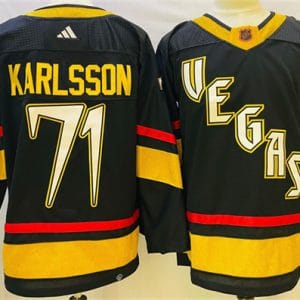 Vegas Golden Knights #71 William Karlsson Black 2022-23 Reverse Retro Stitched Jersey