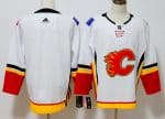 Calgary Flames White Stitched Adidas Jersey