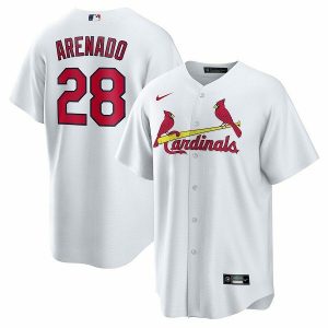 St. Louis Cardinals #28 Nolan Arenado White Cool Base Stitched Jersey