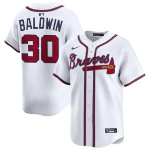 Atlanta Braves #30 Drake Baldwin White 2025 Home Limited Stitched Jersey