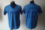 Cubs #10 Ron Santo Blue White Strip Stitched Cooperstown Throwback Jersey