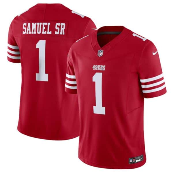 San Francisco 49ers #1 Deebo Samuel Red 2024 F.U.S.E. Vapor Untouchable Limited Stitched Jersey