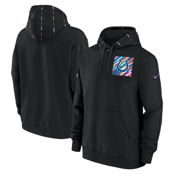 Indianapolis Colts Black 2023 Crucial Catch Club Pullover Hoodie