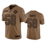 Dallas Cowboys #58 Mazi Smith 2023 Brown Salute To Service Limited Stitched Jersey