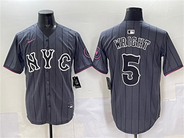 New York Mets #5 David Wright Navy City Connect Stitched Jersey