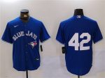 Toronto Blue Jays #42 Jackie Robinson Blue Cool Base Stitched Jersey