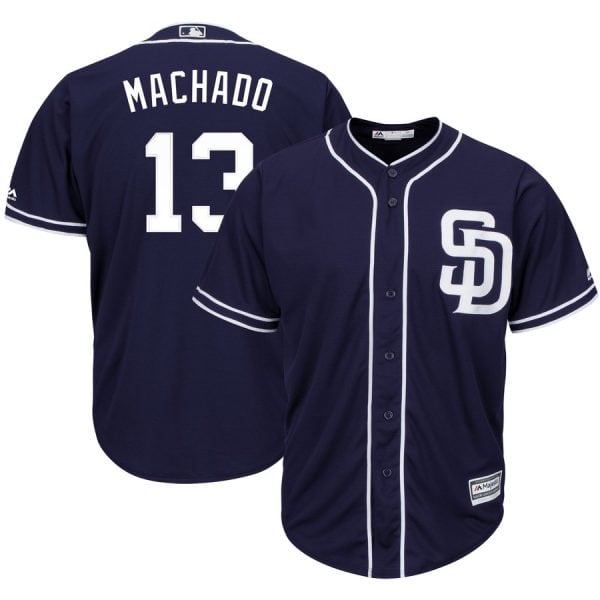 San Diego Padres #13 Manny Machado Navy Cool Base Stitched Jersey