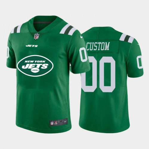 New York Jets Customized Black 2020 Team Big Logo Stitched Limited Jersey