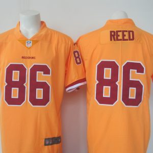 Redskins #86 Jordan Reed Yellow Limited Rush Stitched Nike Jersey