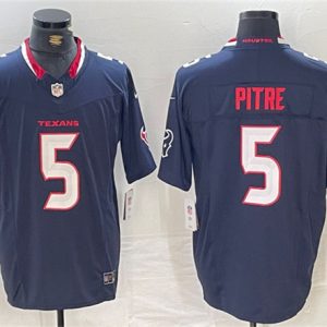 Houston Texans #5 Jalen Pitre Navy F.U.S.E. Vapor Limited Stitched Jersey