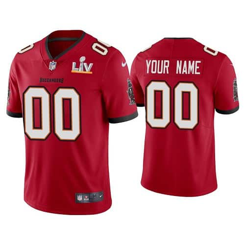 Tampa Bay Buccaneers Customized Custom Red 2021 Super Bowl LV Limited Stitched Jersey