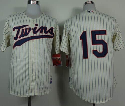 Twins #15 Glen Perkins Cream Cool Base Stitched Jersey