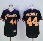 Giants #44 Willie McCovey Black Flexbase Authentic Collection Cooperstown Stitched Jersey