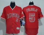 Angels Of Anaheim #5 Albert Pujols Red Flexbase Authentic Collection Stitched Jersey