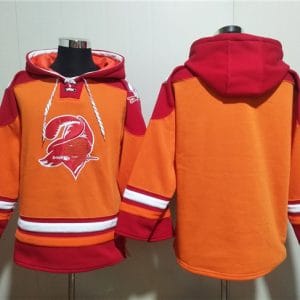 Tampa Bay Buccaneers Blank Orange Red Ageless Must-Have Lace-Up Pullover Hoodie